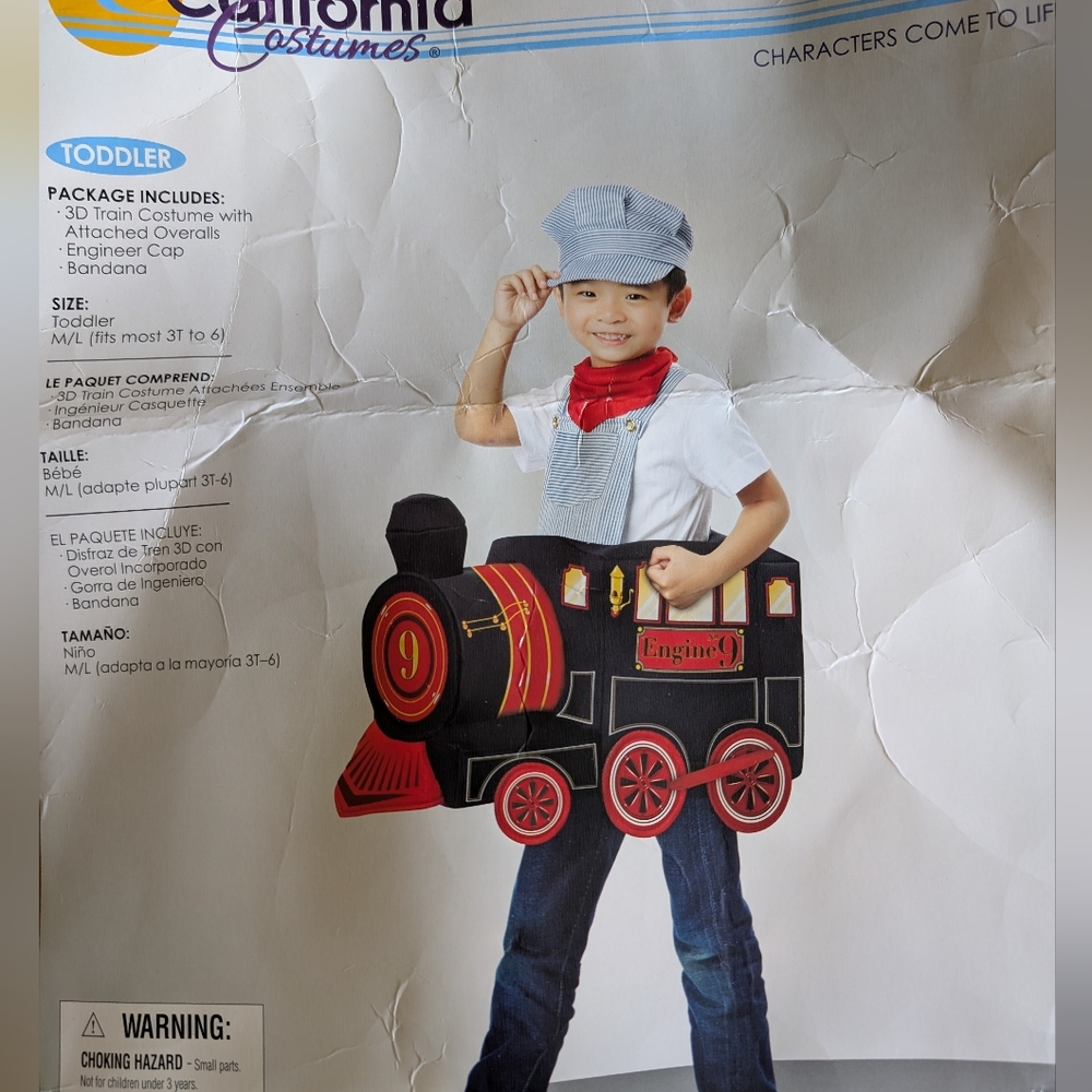 Train and Conductor Costume Red Black Gray Party Halloween